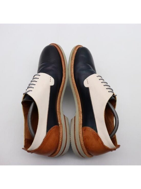 Alexander Mcqueen Men\'s Size EU 44 White Navy Blue Dress Shoes main image 4